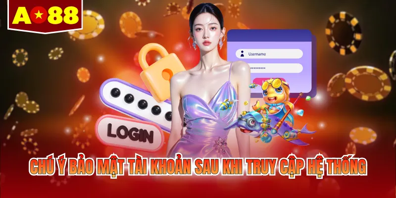 Chú ý bảo mật tài khoản sau khi truy cập hệ thống