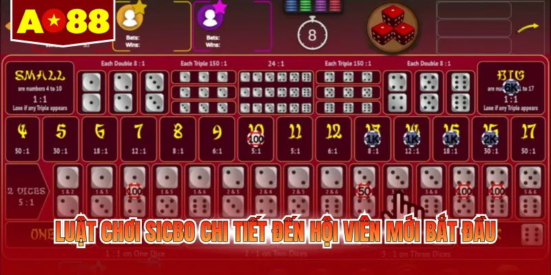 Luật chơi Sicbo chi tiết đến hội viên mới bắt đầu